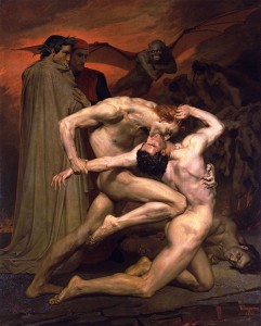Dante and Virgil in the circle of the violent.